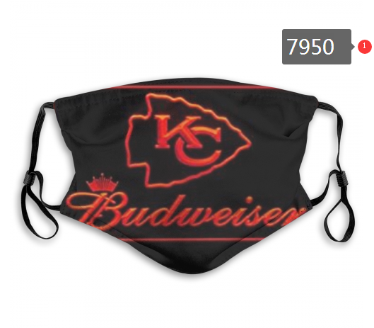 NFL 2020 Kansas City Chiefs4 Dust mask with filter->nfl dust mask->Sports Accessory